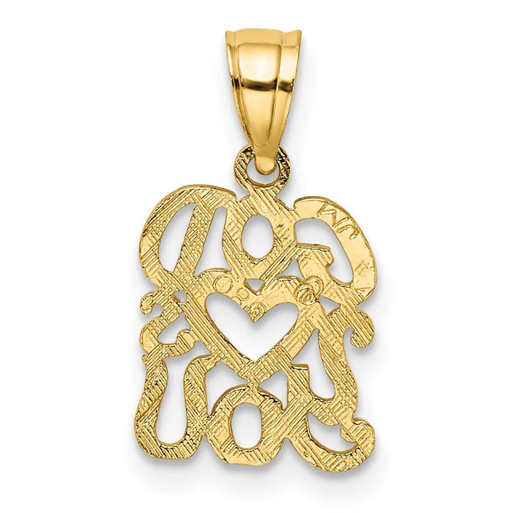 10K Yellow Gold God Hearts You Charm