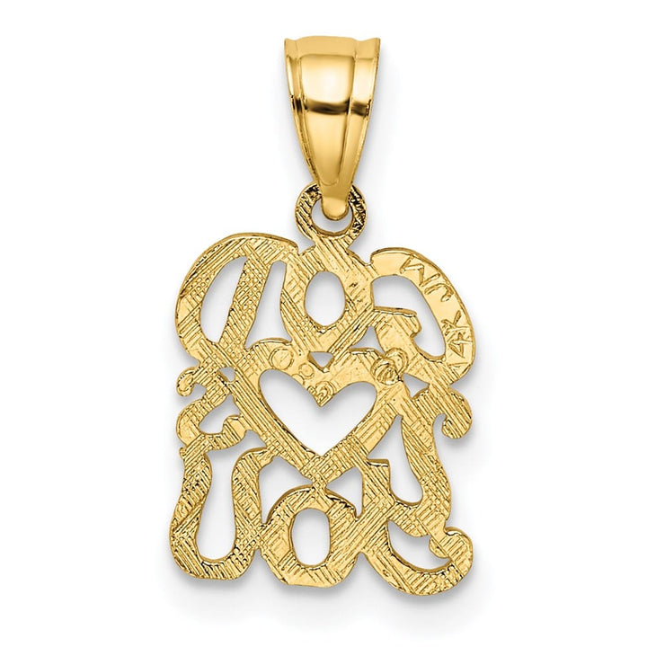 10K Yellow Gold God Hearts You Charm