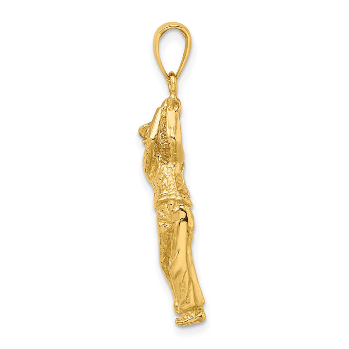10K Yellow Gold Golf Bag with Clubs Charm