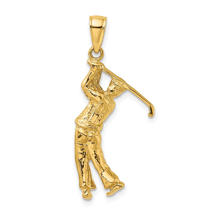 10K Yellow Gold Golf Bag with Clubs Charm