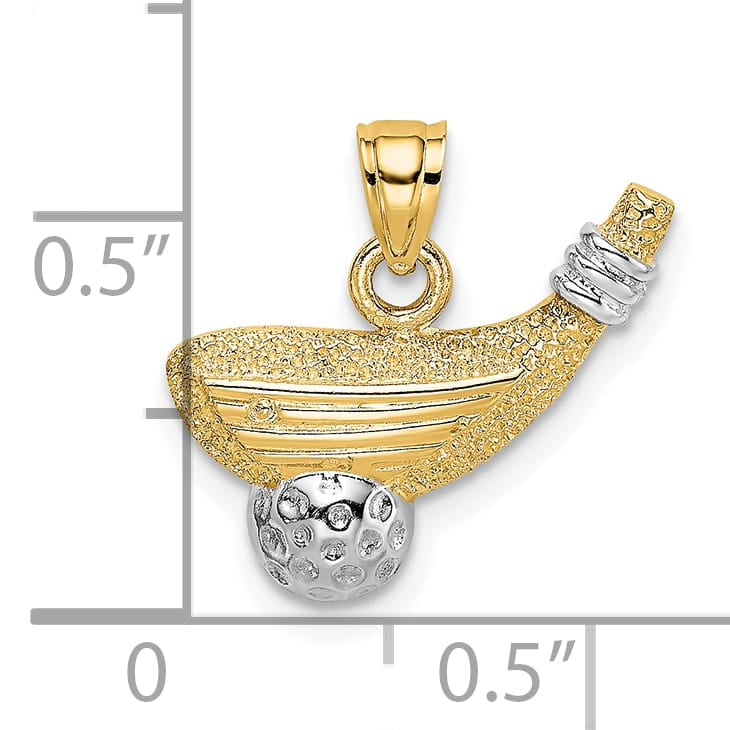 10K Yellow Gold Golf Club and Ball Charm