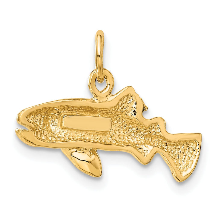10K Yellow Gold Grouper Fish Charm