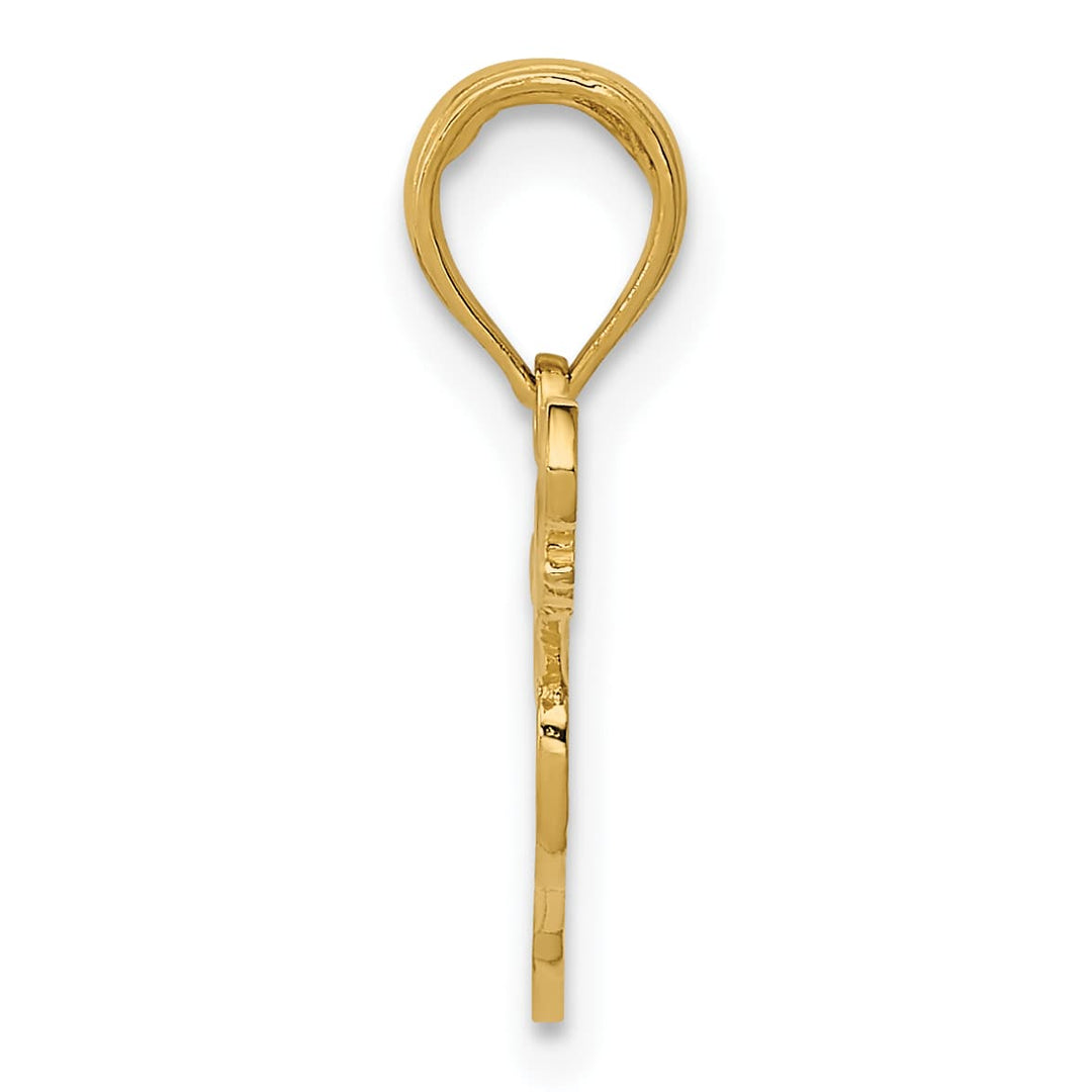 10K Yellow Gold Guitar Pendant