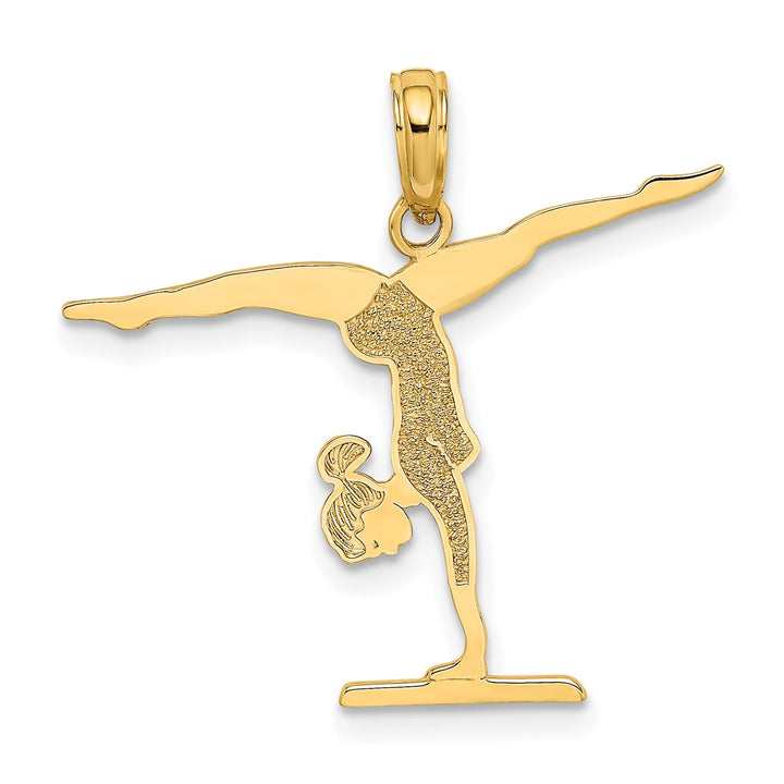 10K Yellow Gold Gymnastics Floor Pendant