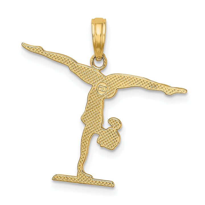 10K Yellow Gold Gymnastics Floor Pendant