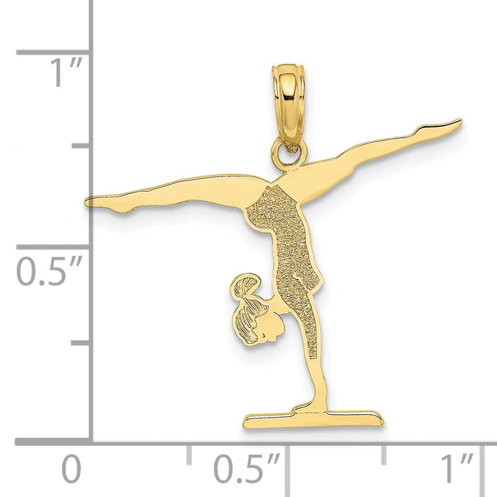 10K Yellow Gold Gymnastics Floor Pendant