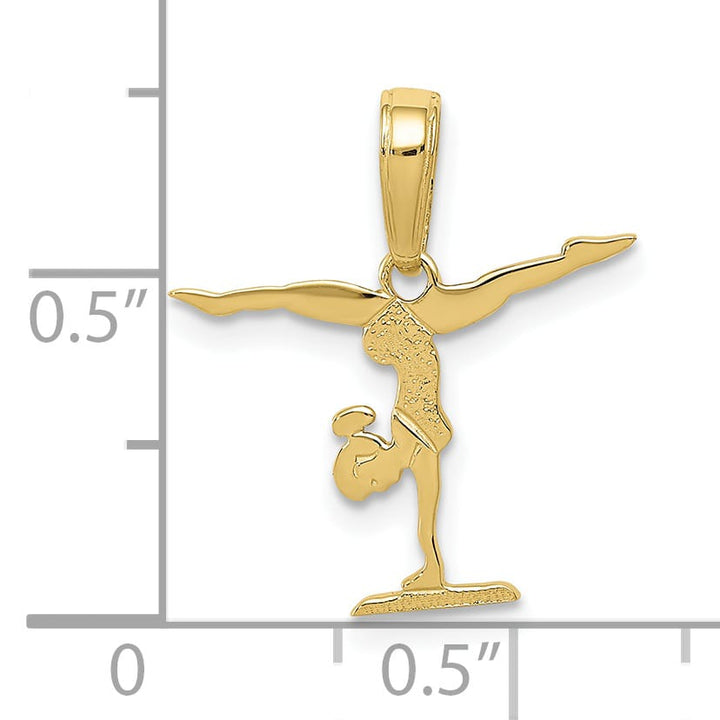 10K Yellow Gold Gymnastics Pendant