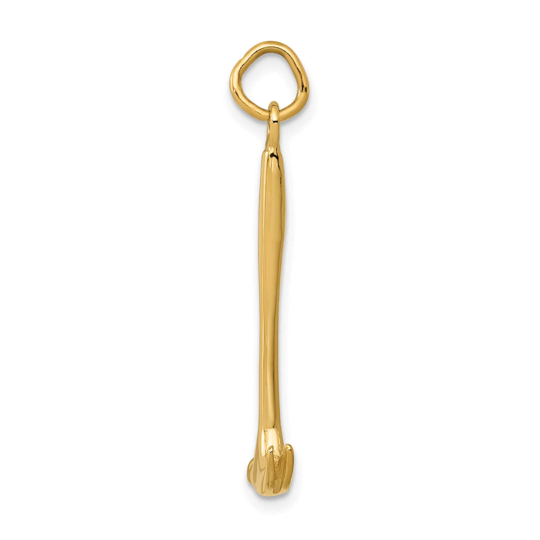 10K Yellow Gold Hammer Charm, 30x15mm