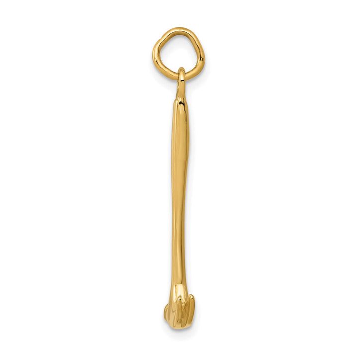 10K Yellow Gold Hammer Charm, 30x15mm