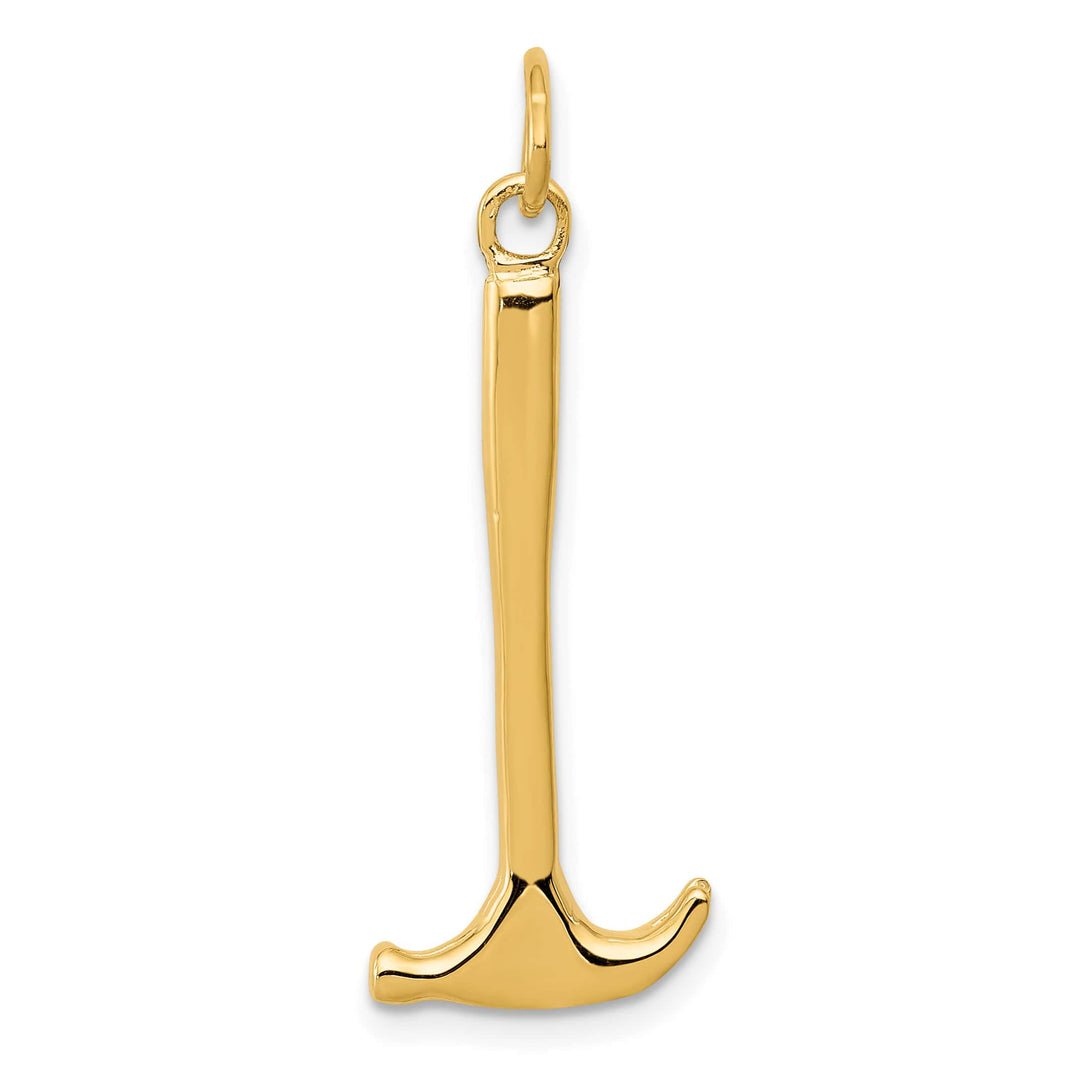 10K Yellow Gold Hammer Charm, 30x15mm