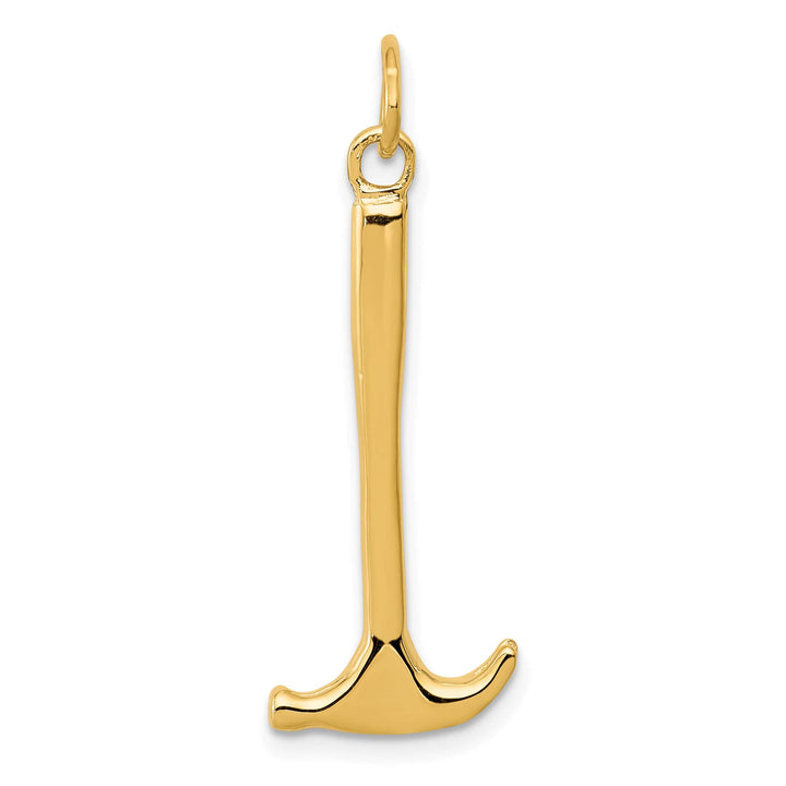 10K Yellow Gold Hammer Charm, 30x15mm
