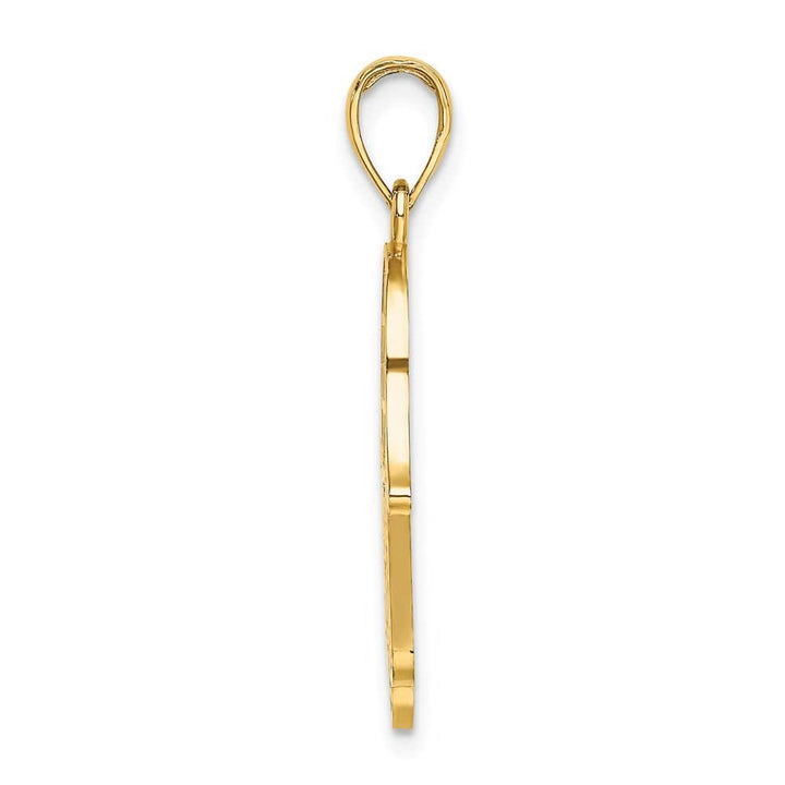 10K Yellow Gold Hamsa with Star of David Charm