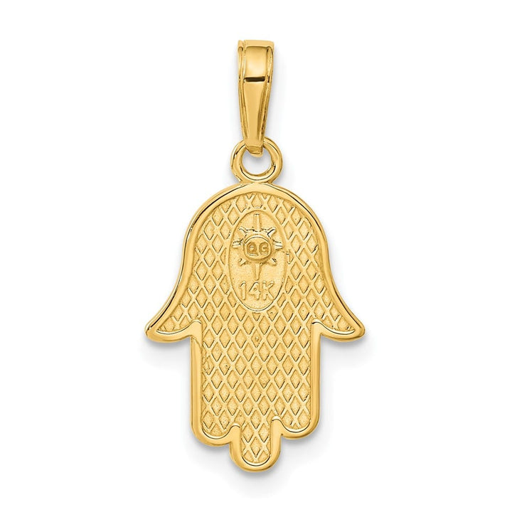 10K Yellow Gold Hamsa with Star of David Pendant