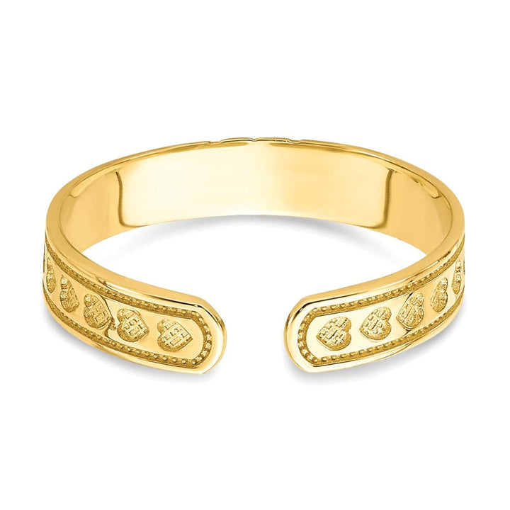 10k Yellow Gold Heart Toe Ring