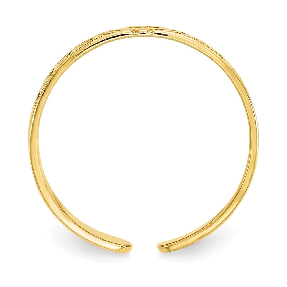 10k Yellow Gold Heart Toe Ring