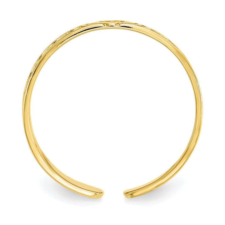 10k Yellow Gold Heart Toe Ring