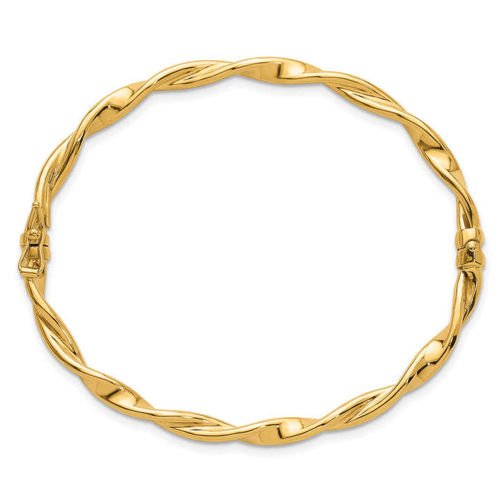 10K Yellow Gold Hinged Bangle