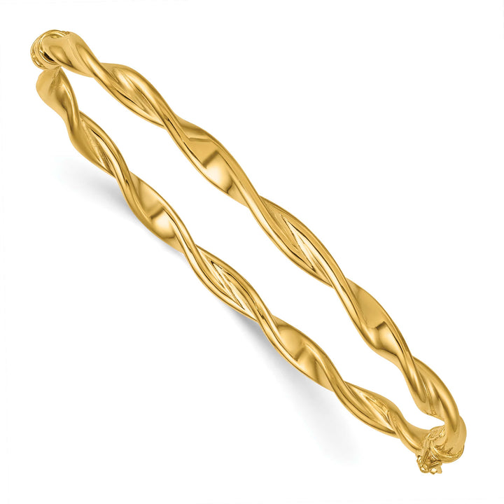 10K Yellow Gold Hinged Bangle