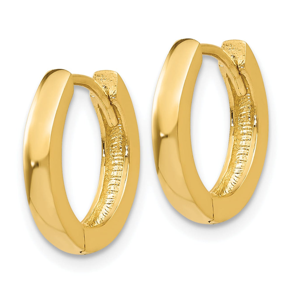10k Yellow Gold Hinged Hoop Earrings, 13.5mm