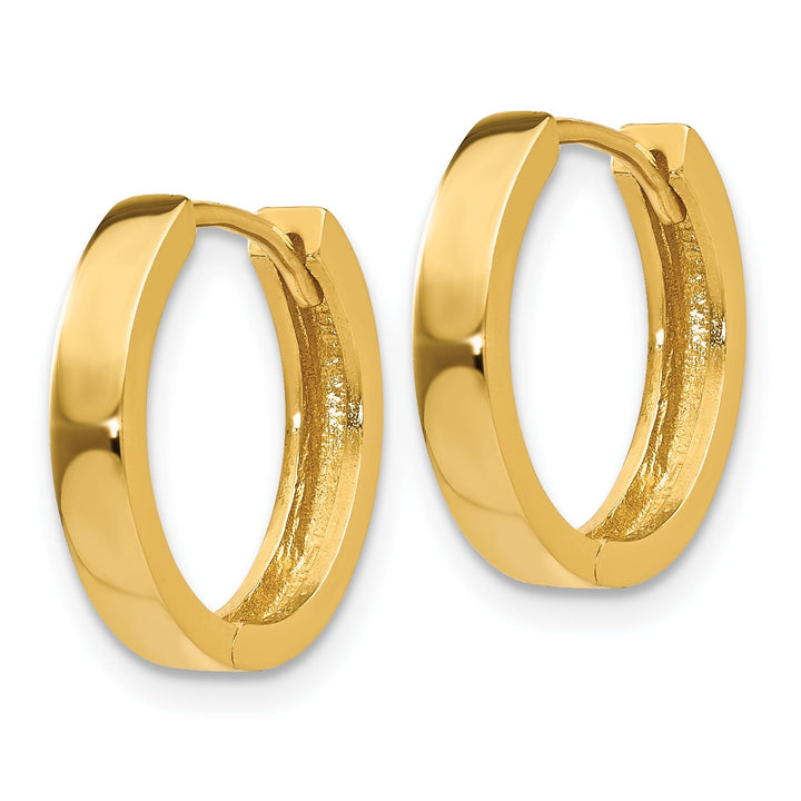 10k Yellow Gold Hinged Hoop Earrings, 14.5mm