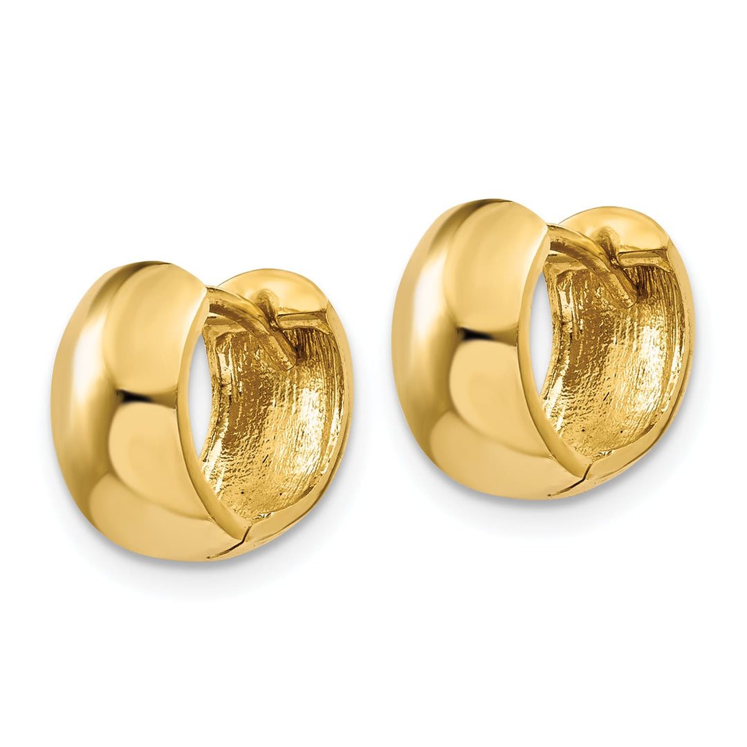 10k Yellow Gold Hinged Hoop Earrings, 9.75mm