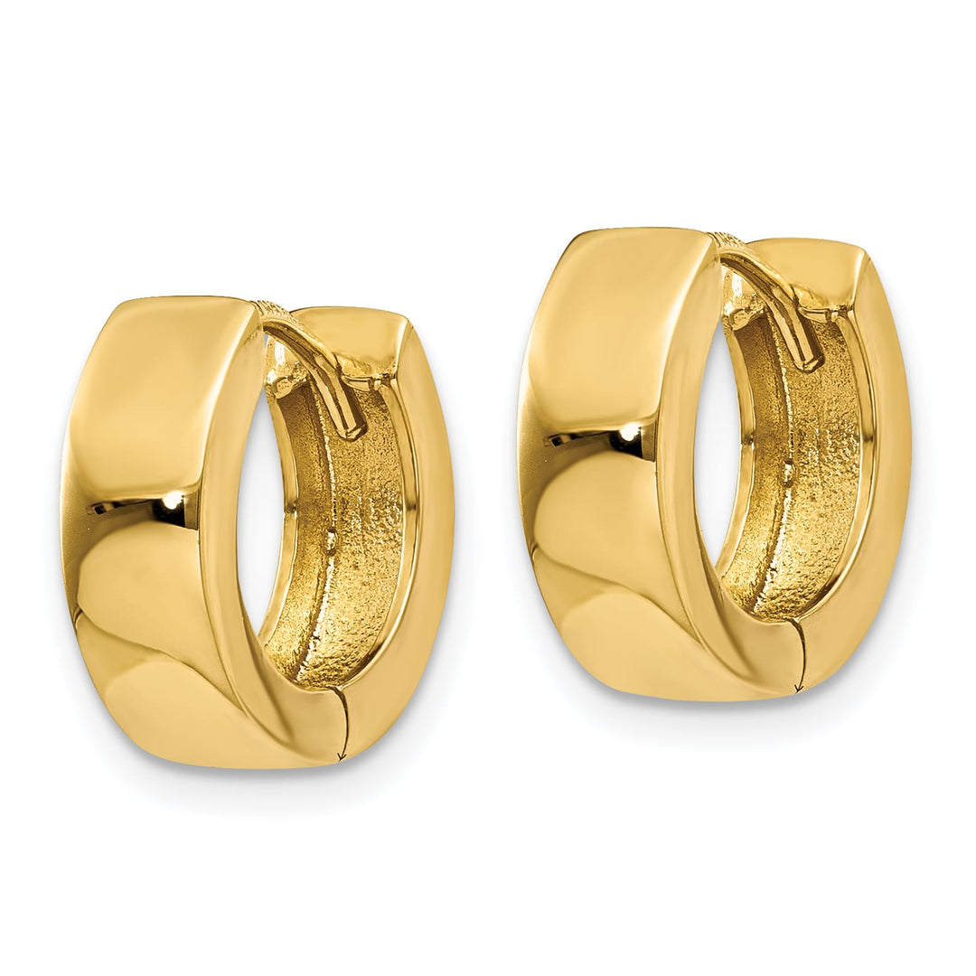 10k Yellow Gold Hinged Hoop Earrings, 9mm