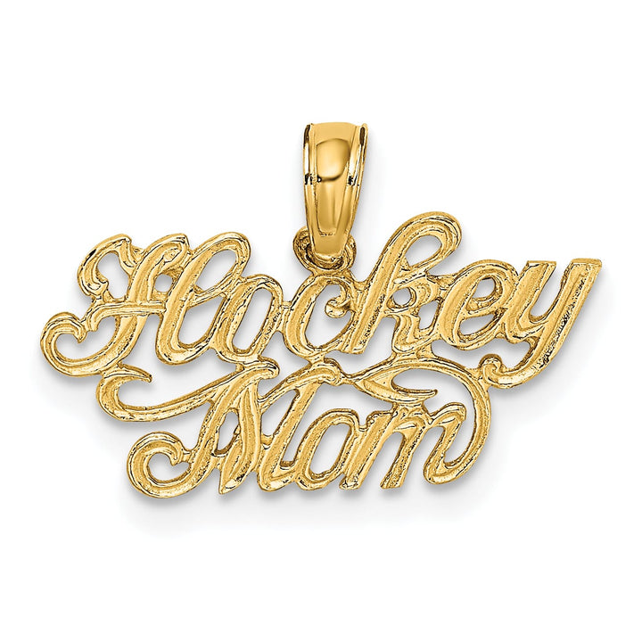 10K Yellow Gold Hockey MOM Charm