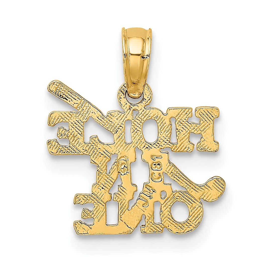 10K Yellow Gold Hole In One with Golf Club Charm