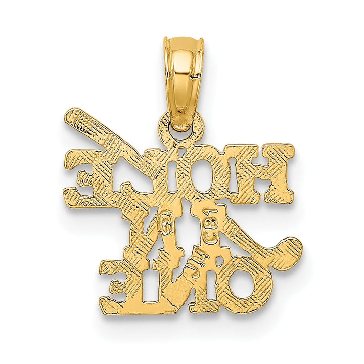 10K Yellow Gold Hole In One with Golf Club Charm