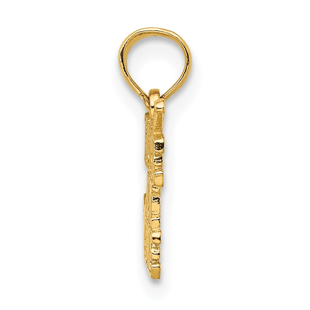 10K Yellow Gold Hole In One with Golf Club Charm