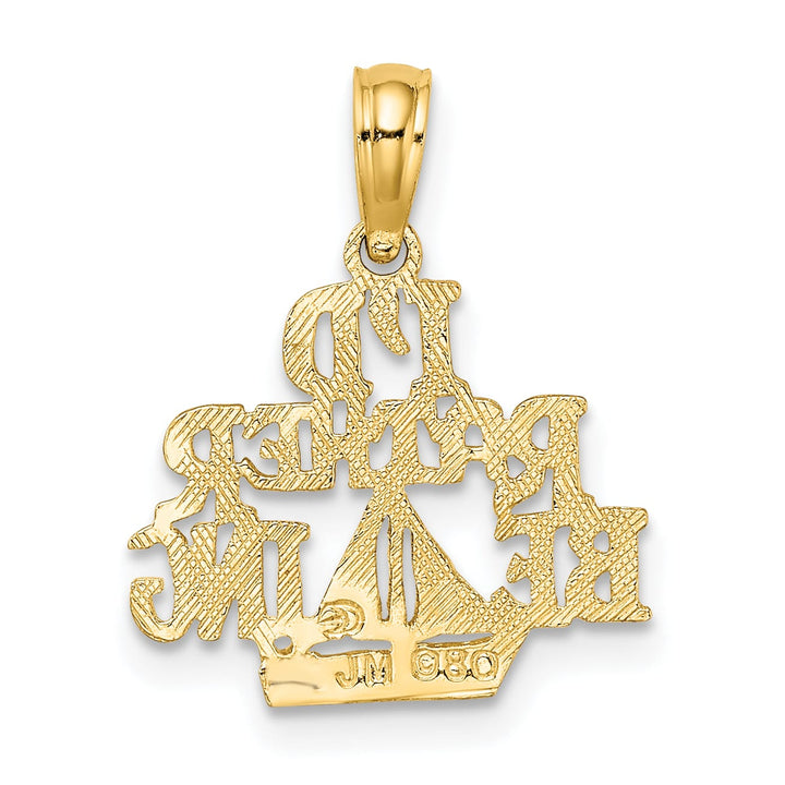 10K Yellow Gold I'D Rather Be Sailing Charm