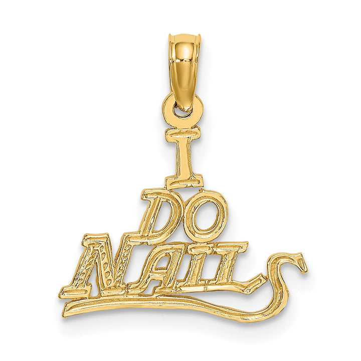 10K Yellow Gold I Do Nails Charm