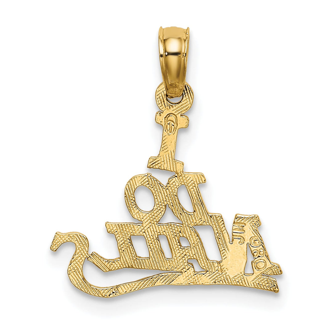 10K Yellow Gold I Do Nails Charm