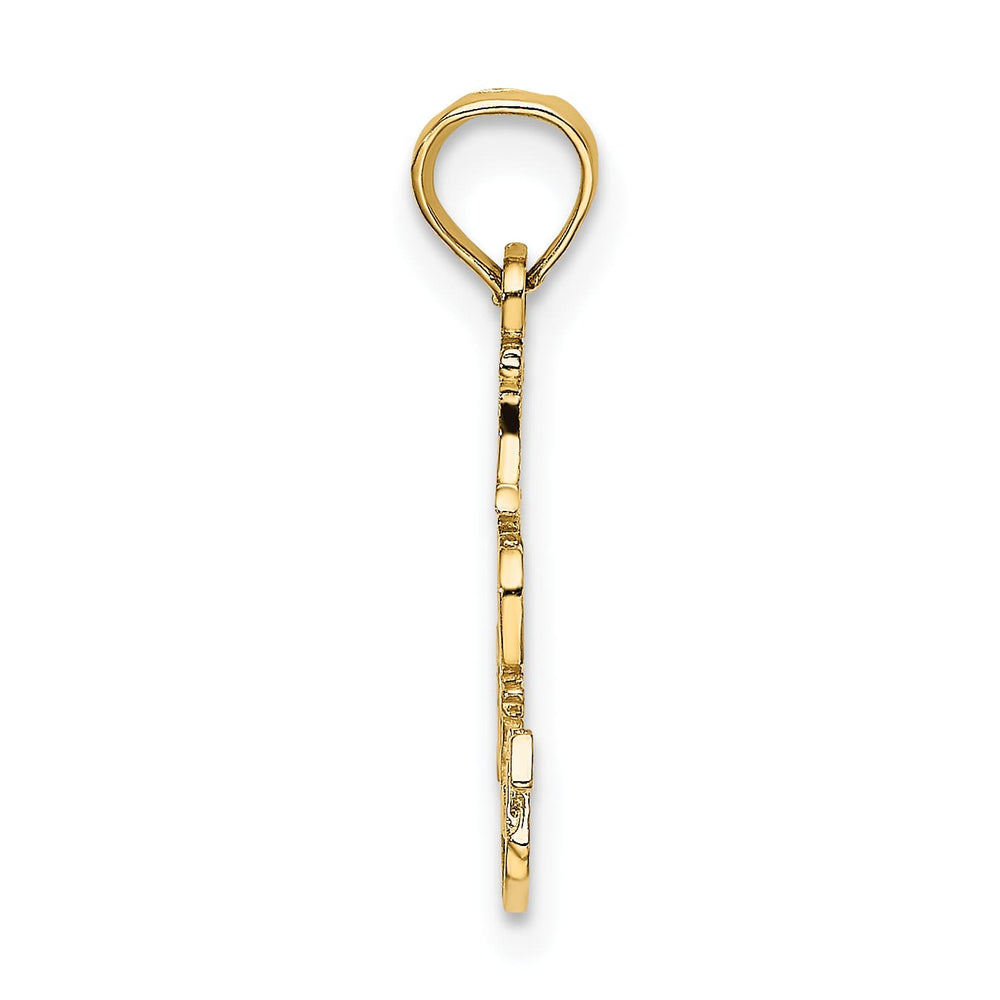 10K Yellow Gold I Do Nails Charm