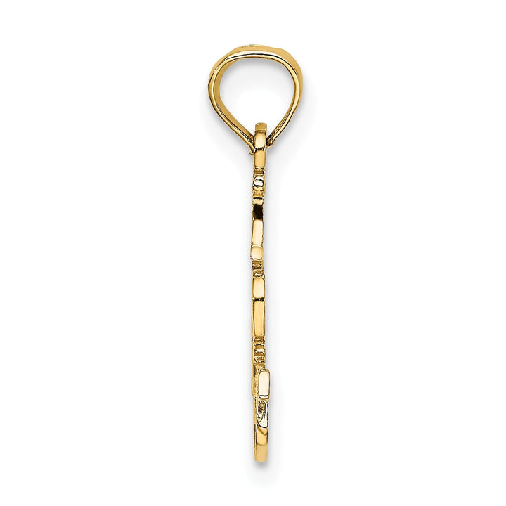 10K Yellow Gold I Do Nails Charm