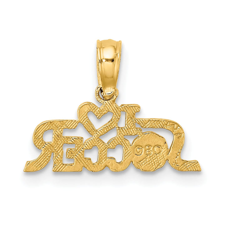 10K Yellow Gold I Heart Soccer Charm
