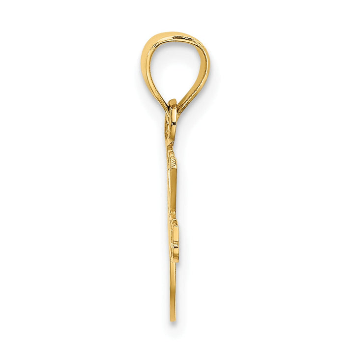 10K Yellow Gold I Heart Tennis Charm