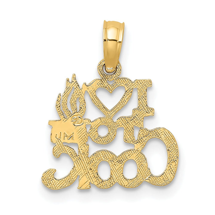 10K Yellow Gold I Heart To Cook Charm