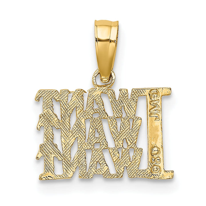 10K Yellow Gold I Want Want Want Charm