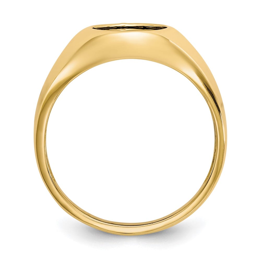 10k Yellow Gold IB Goodman 12x10 mm Oval Onyx Men's Ring