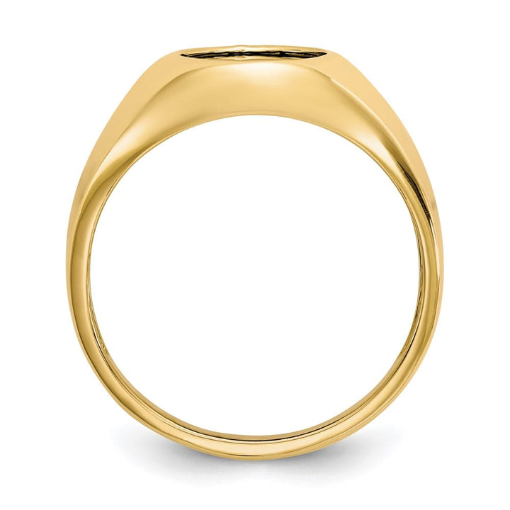10k Yellow Gold IB Goodman 12x10 mm Oval Onyx Men's Ring