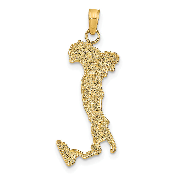 10K Yellow Gold Italy Map Charm