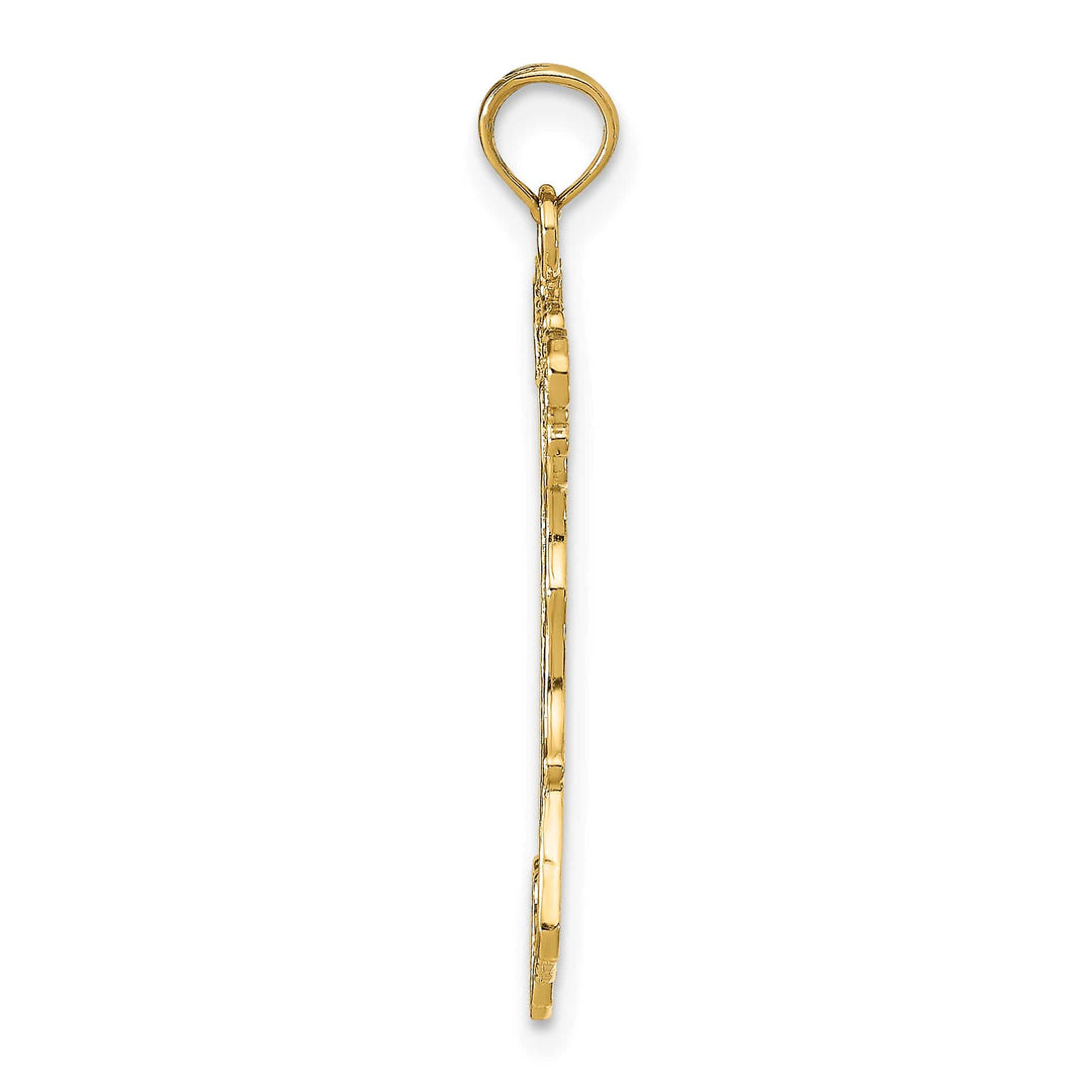 10K Yellow Gold Italy Map Charm
