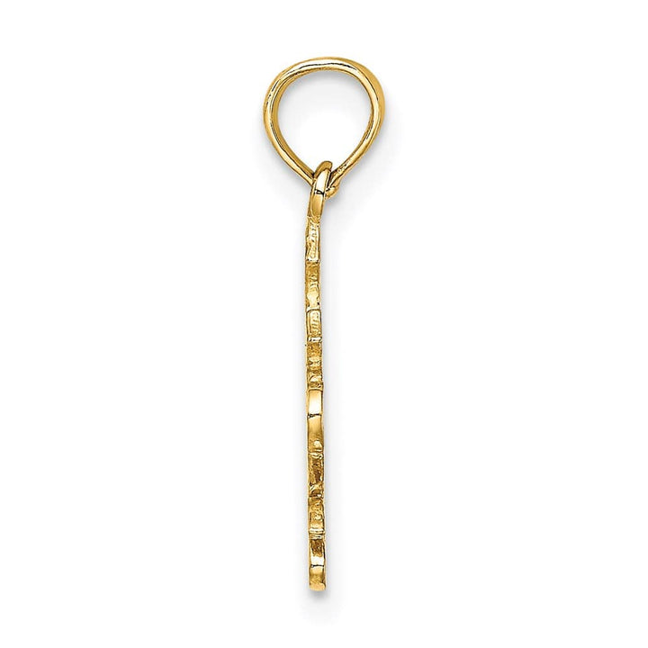 10K Yellow Gold Jesus with Cross and Heart Charm