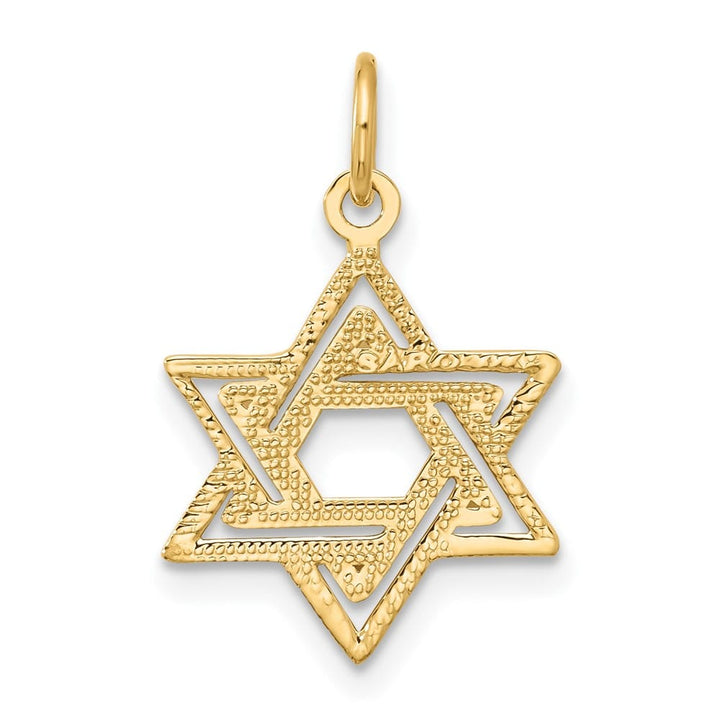 10K Yellow Gold Jewish Star of David Charm