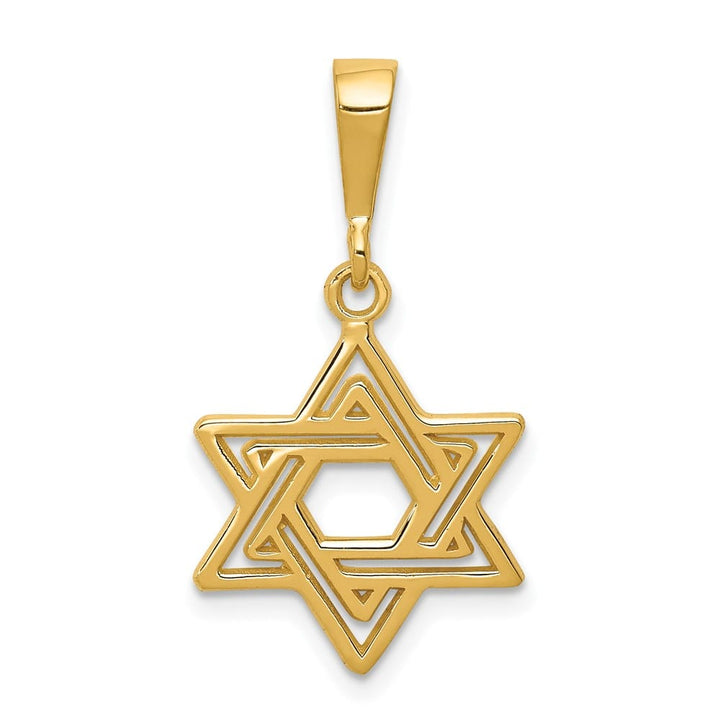 10K Yellow Gold Jewish Star of David Charm