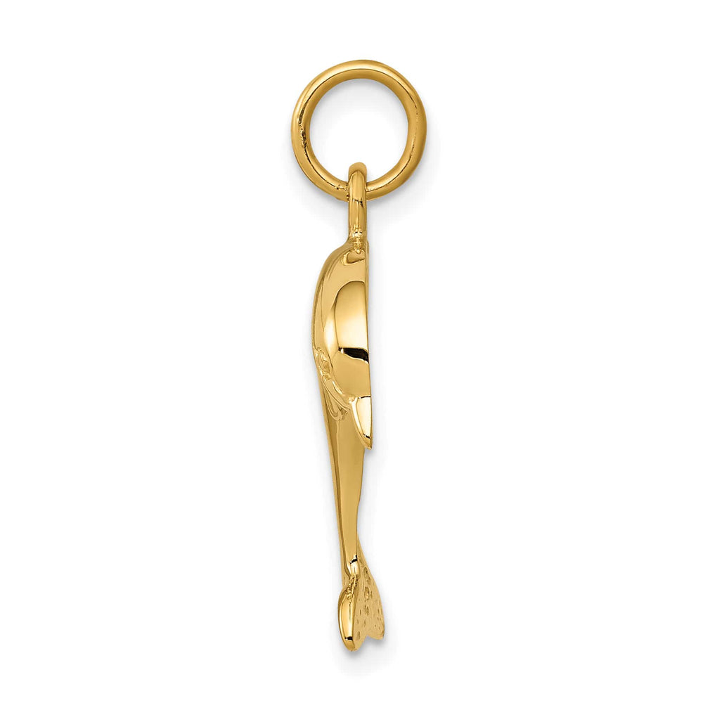 10K Yellow Gold Jumping Dolphin Charm