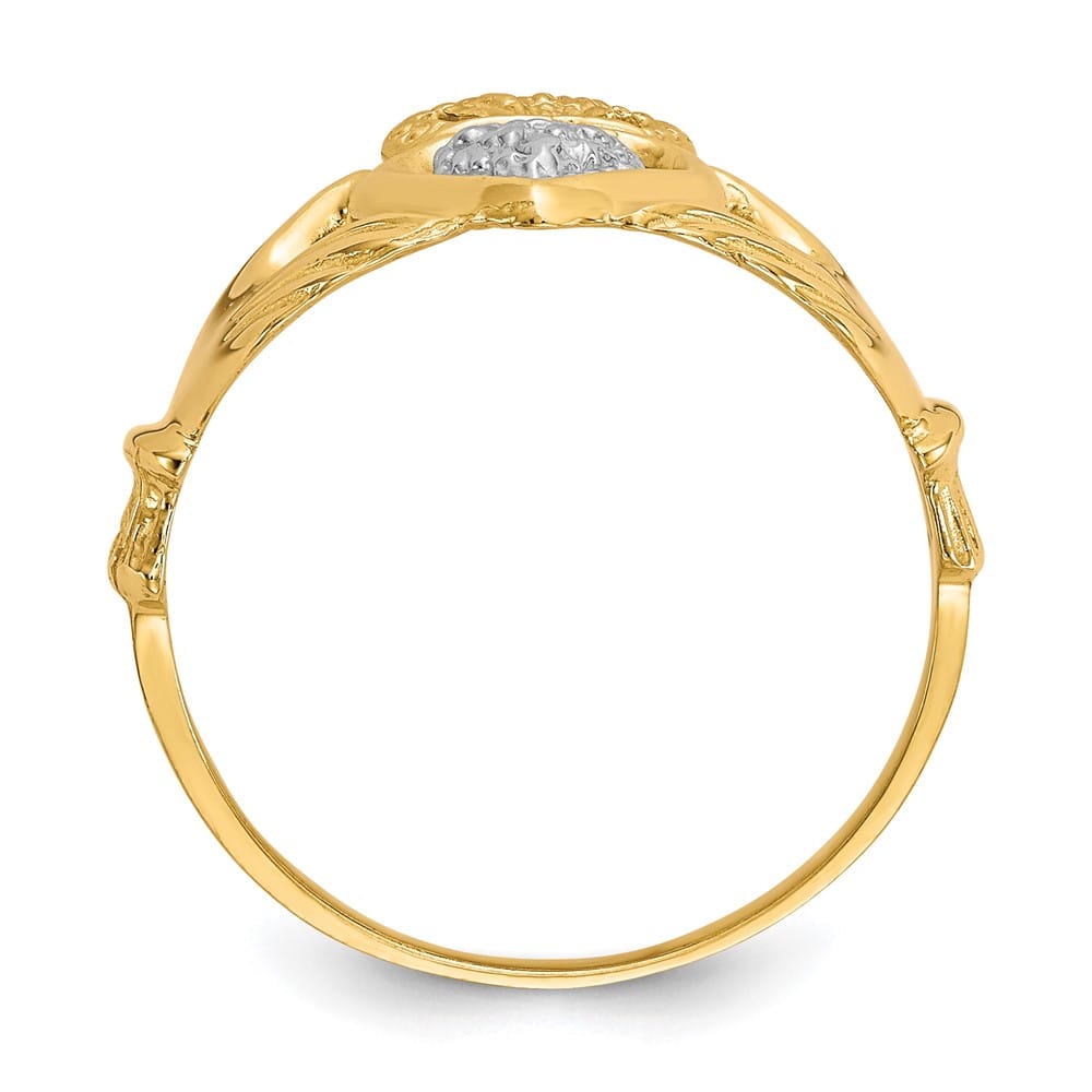 10k Yellow Gold Ladies Claddagh Ring