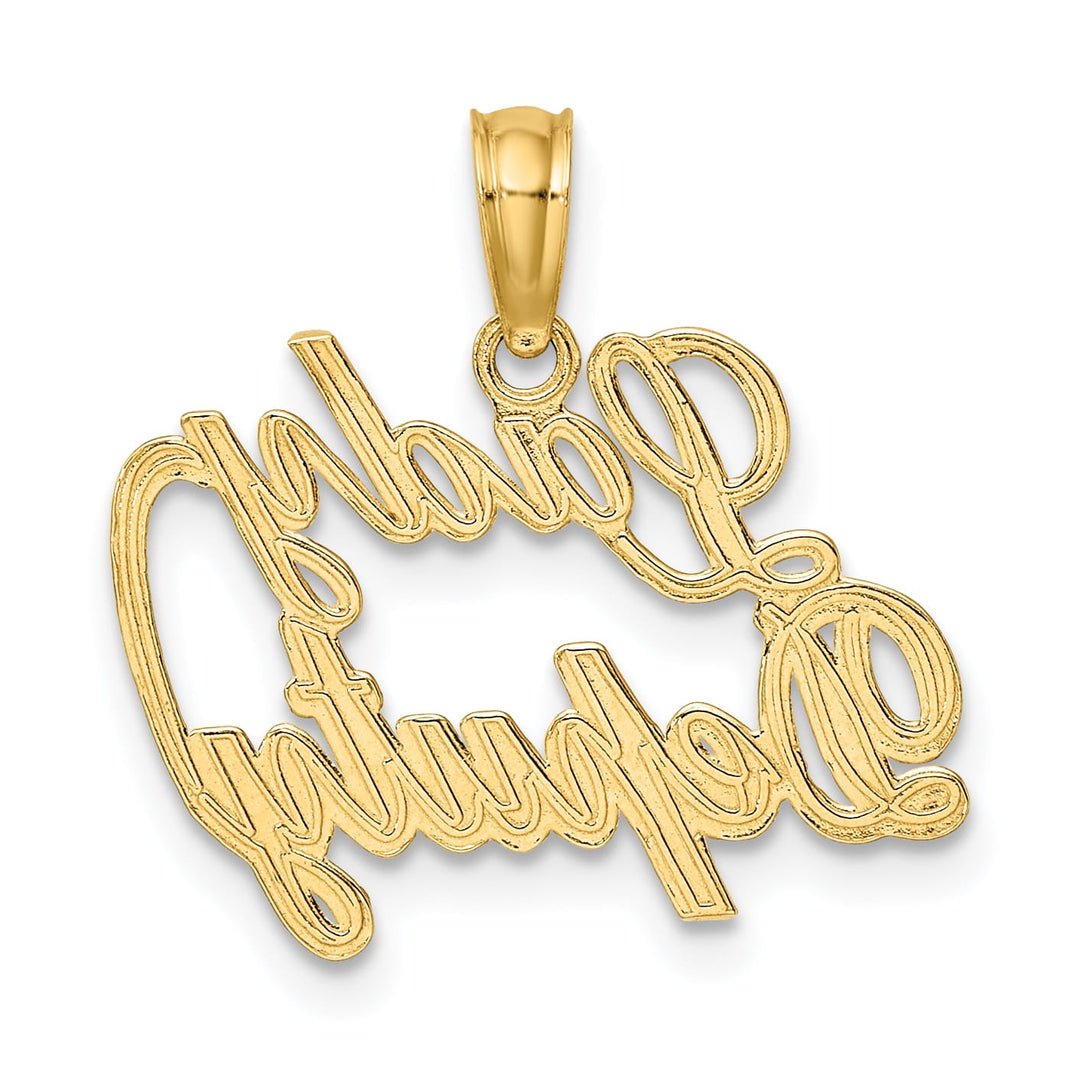 10K Yellow Gold Lady Deputy Script Charm