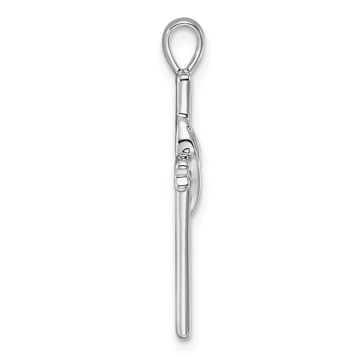 10K Yellow Gold Large 1/20 ct I1 Clarity Diamond Cross Pendant